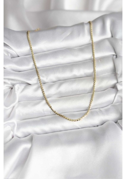 14K Gold Renk Kaplama Ezme Zincir Model CM Kadın Kolye - TJ-BKO10733 fiyatları