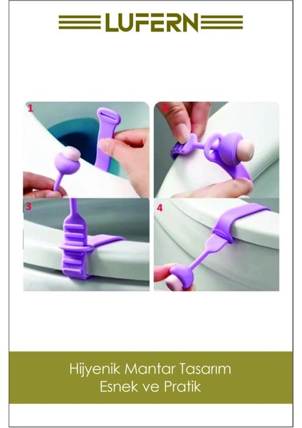 Mantar Tasarım 2 Adet Klozet Kapağı Kaldırma Hijyen Aparatı Tutucu Silikon Esnek Pratik Banyo Için fiyatları