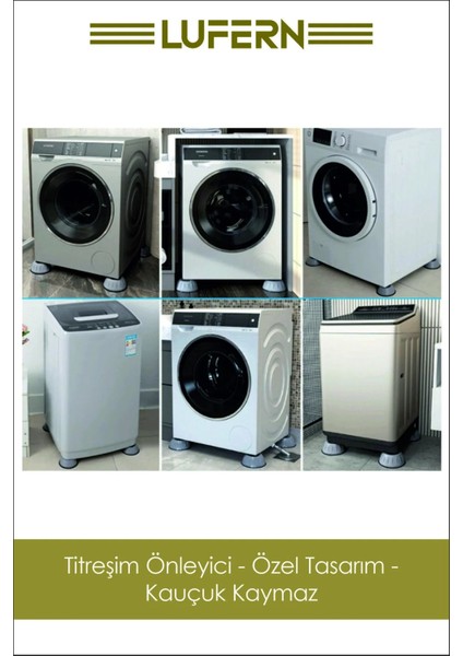 Gürültü Engelleyici ve Kaymaz Titreşim Önleyici Kauçuk Ayak Pedleri Çamaşır Makinesi Stoper 4'lü fiyatları