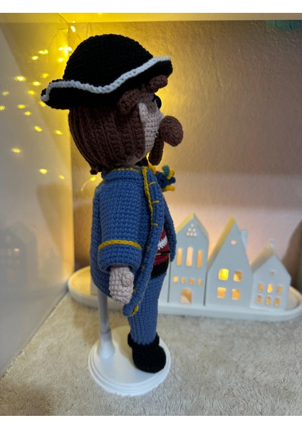 Kaptan Tahta Bacak 30 cm Organik Amigurumi Bebek modelleri