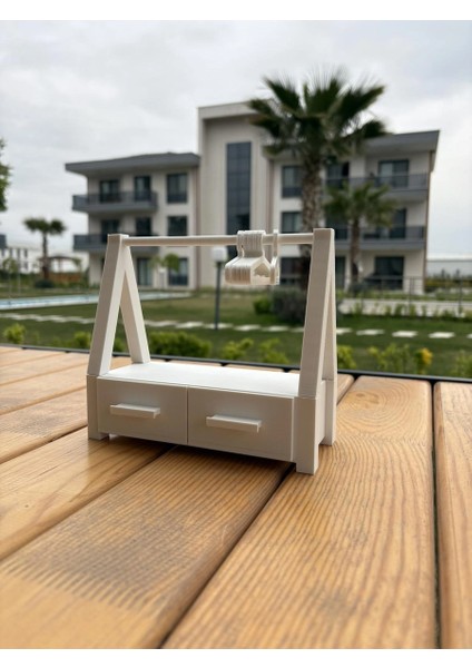 2 Çekmeceli Askılı Takı Standı/takı Düzenleyici