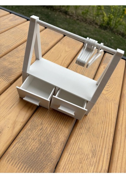 2 Çekmeceli Askılı Takı Standı/takı Düzenleyici