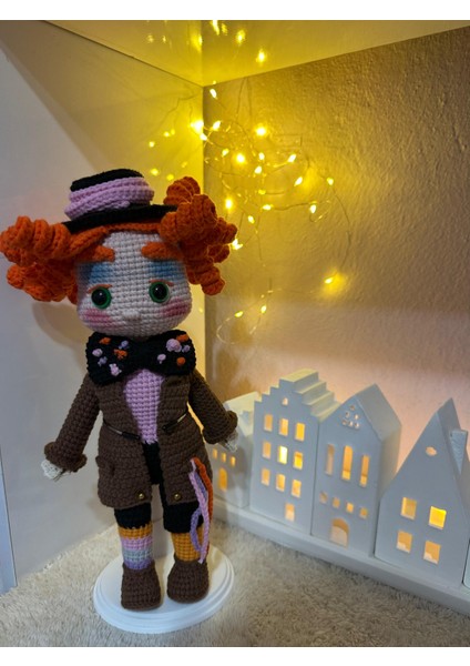 Mad Hatter 26 cm Organik Amigurumi Bebek