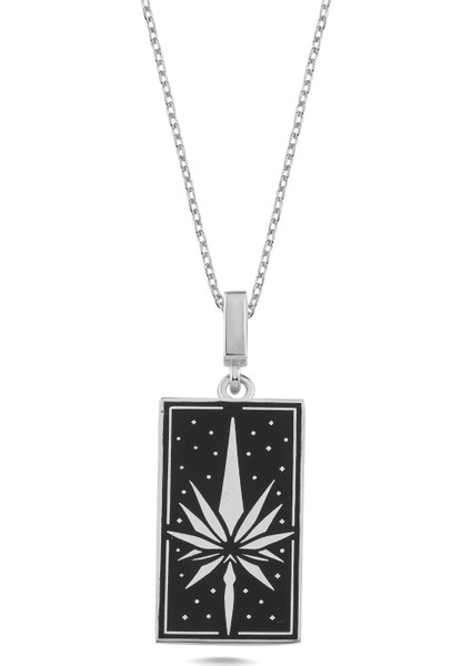 Mineli Kuzey Yıldızı Gümüş Kolye RZ24