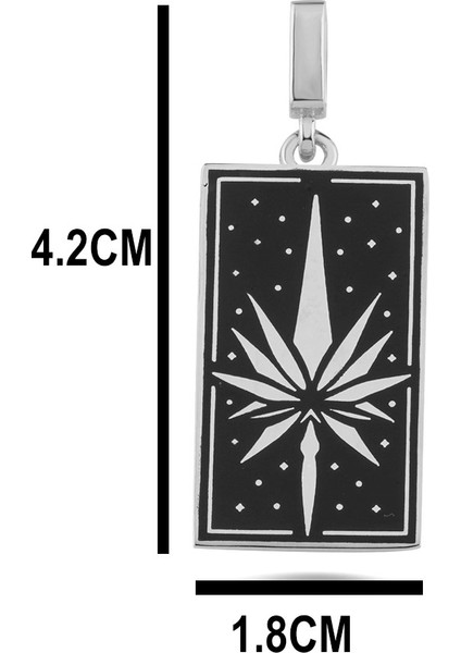 Mineli Kuzey Yıldızı Gümüş Kolye RZ24 fiyatları