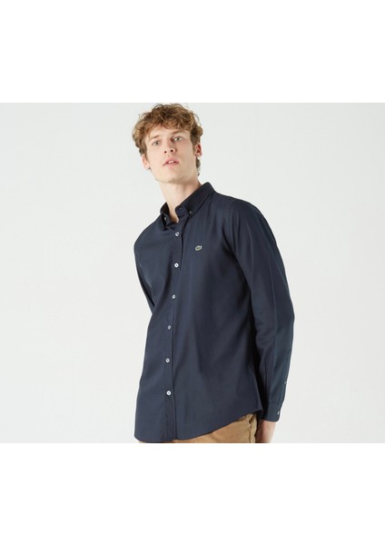 Lacivert Slim Fit Erkek Gömlek