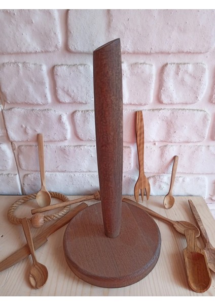 Ceviz Rengi Ahşap Lüks Kağıt Havluluk Konik Kesimli modelleri