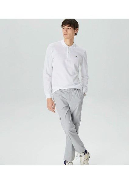 Polo Uzun Kol Ekru Slim Fit