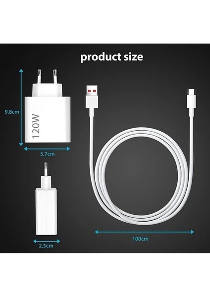 120 Watt Hızlı Çift Turbo Şarj Cihazı (5224) fiyatları