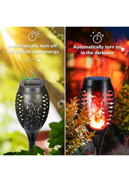 12 Ledli Alevli Solar Bahçe Aydınlatma (5224)