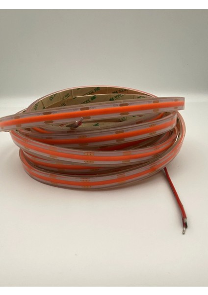 12 Volt 8 mm 480 Ledli Esnek Cob Şerit Kırmızı Dış Mekan IP68 5 Metre fırsatları