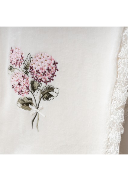 Ortanca Çiçekli Kadife %100 Pamuklu Yenidoğan Organik Hastane Çıkış Seti Kız Bebek fırsatları