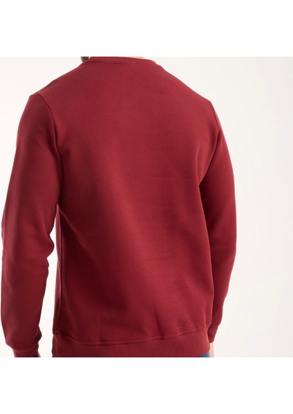 Bisiklet Yaka Bordo Regular Fit Uzun Kol fırsatları