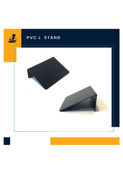 Pvc Büyük L Kara Tahta Stand 10X10 cm , Pastane,fırın,büfe,parti Masa Stand, Yazması Kolay fiyatları