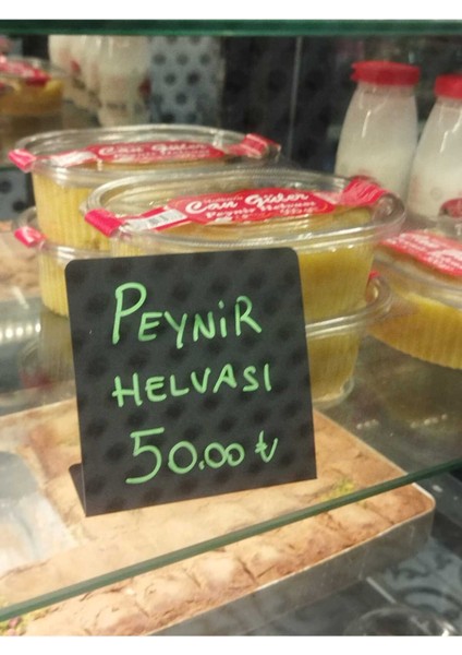 Pvc Büyük L Kara Tahta Stand 10X10 cm , Pastane,fırın,büfe,parti Masa Stand, Yazması Kolay modelleri