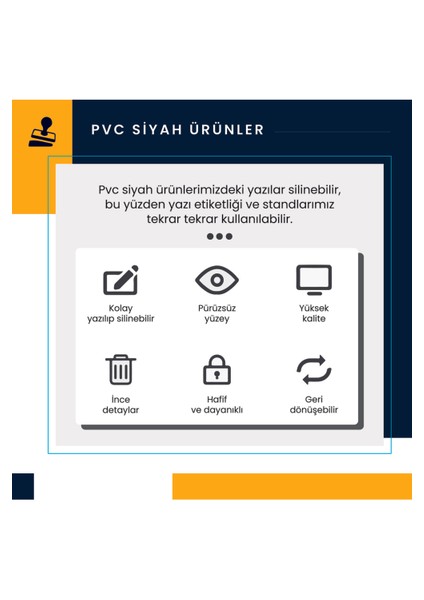 Pvc Büyük L Kara Tahta Stand 10X10 cm , Pastane,fırın,büfe,parti Masa Stand, Yazması Kolay