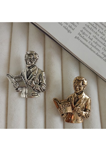 Gold Renk Öğretmen Broş-Kitap ve Kalemli Öğretmen Yaka Iğnesi fırsatları