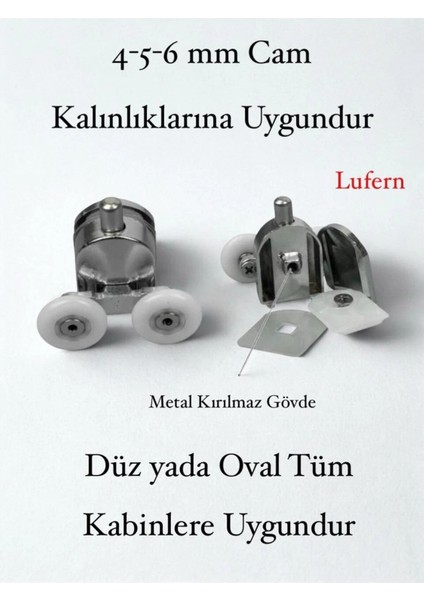 Dayanıklı Duşakabin Tekerleği Alt Üst Sürgülü Cam Kabin Tekeri Rulman Metal Gövdeli 8 Li Set modelleri