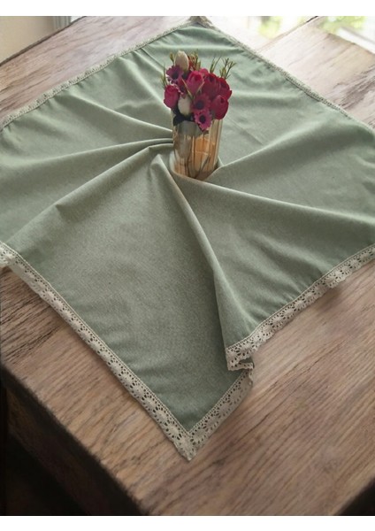 Organik Yumuşak Keten %100 Pamuk Nostalji Güpür Kolay Ütüleme Masa Örtüsü fiyatları