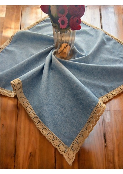 Organik Yumuşak Keten %100 Pamuk Nostalji Güpür Kolay Ütüleme Masa Örtüsü fiyatları