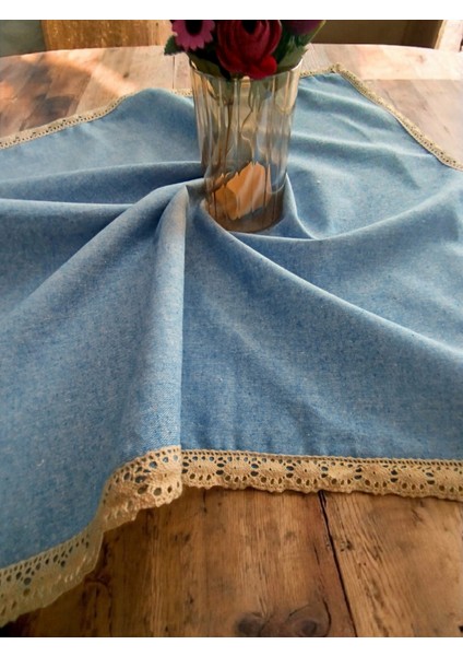Organik Yumuşak Keten %100 Pamuk Nostalji Güpür Kolay Ütüleme Masa Örtüsü modelleri