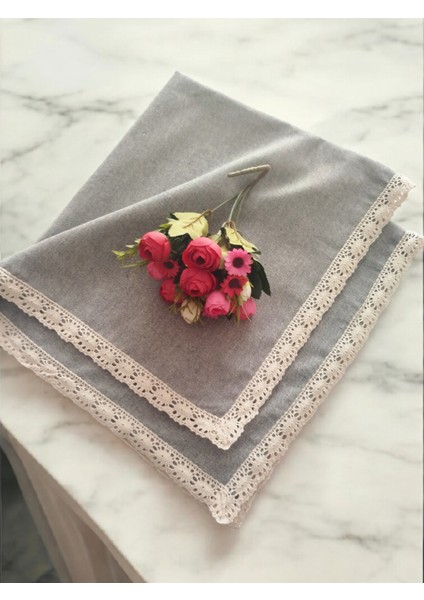 Organik Yumuşak Keten %100 Pamuk Nostalji Güpür Kolay Ütüleme Masa Örtüsü fiyatları