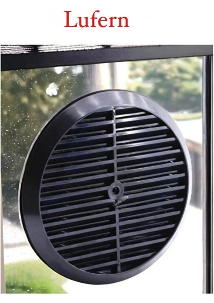 Aç Kapa Yalıtımlı Havalandırma Ayarlı 18CM Siyah Kapak Cam Menfezi Doğalgaz Boşluk Aparatı Başlık modelleri