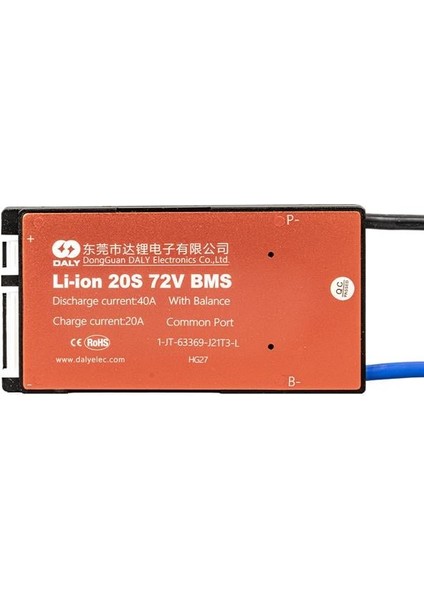 Daly 20S 72V Deşarj 40A -Şarj 20A Balanslı Koruma Modülü