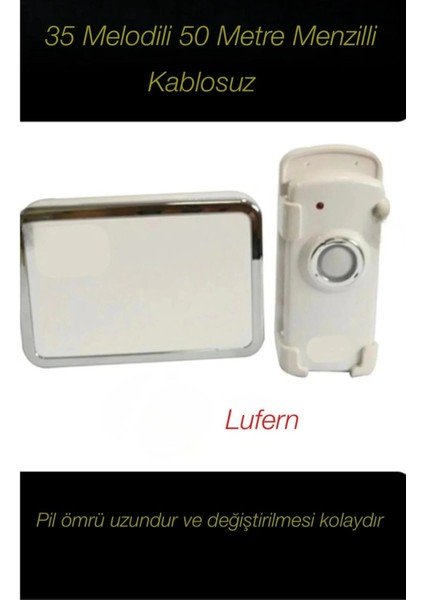 Premium Kablosuz Uzaktan Kumandalı Yüksek Sesli Uzun Mesafe Menzil Kapı Zili Ofis Dükkan Ev 50 Metre fiyatları