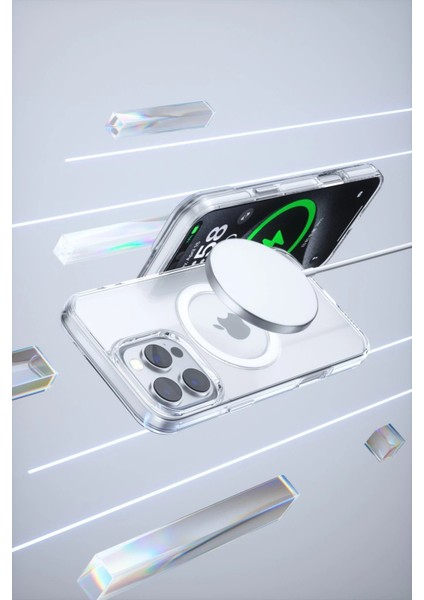 CPT83 iPhone 16 Pro Max Gleam Pc Sert Magsafe Kılıf - Şeffaf modelleri