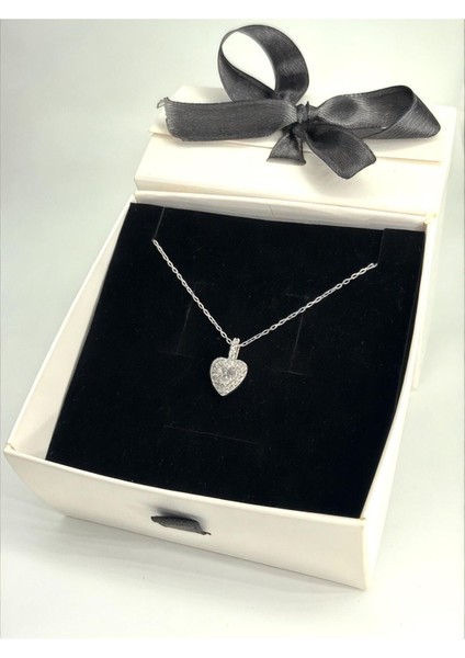 925 Ayar Gümüş Kalp Kolye Kadın modelleri