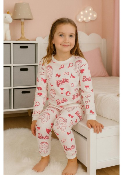 Barbie Desenli Pijama Takımı (8-13 Yaş) %