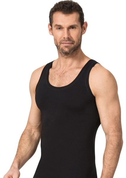 Altunkoza 12'li Beyaz Penye Elastane Erkek Atlet 14011