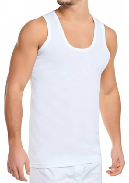 Altunkoza 12'li Paket Erkek Penye Atlet Beyaz 14209