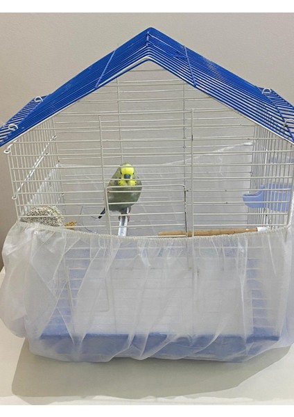 Kuş Kafesi Örtüsü - Kullan At– 25 x 35 x 45 cm Lik Kafeslere -M- 4 ' Lü Set (Toz ve Tüyden Koruyucu Ince Kumaşlı)