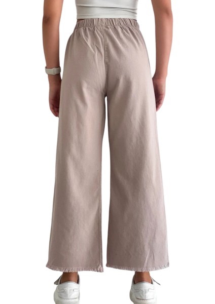 Palazzo Pantolon Paçası Püsküllü -Bej fiyatları