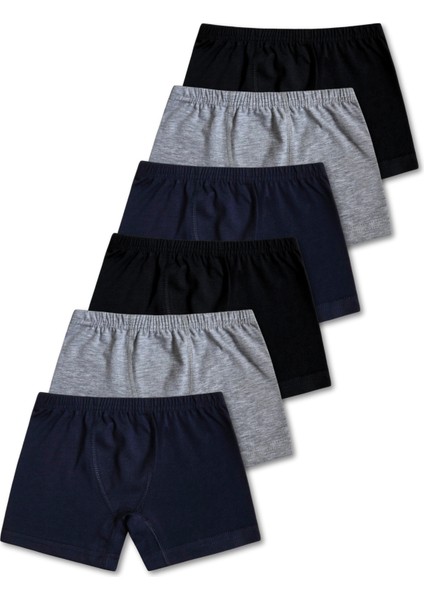 %95 Pamuklu Erkek Çocuk Boxer Külot Iç Çamaşırı 6lı Set