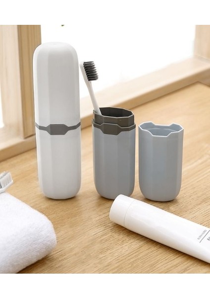 Seyahat Tipi Diş Fırçası ve Makyaj Fırça Kabı 2 Renk fiyatları