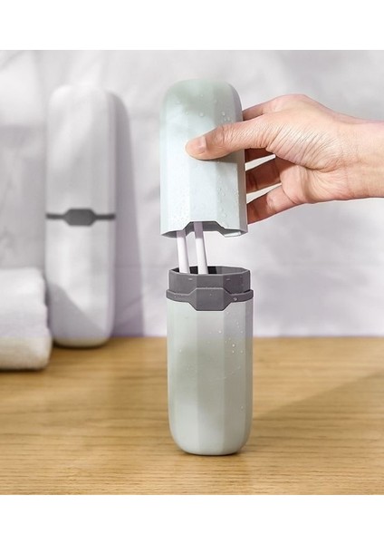 Seyahat Tipi Diş Fırçası ve Makyaj Fırça Kabı 2 Renk indirimleri