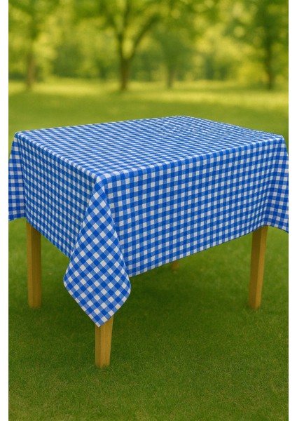 Masa Örtüsü & Piknik Örtsü -Raşel Kumaş 120 cm x 160 cm -Kare Desenli