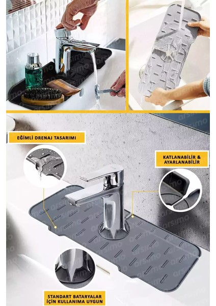 Çok Amaçlı Lavabo Matı Su Tutucu Musluk Matı Su Geçirmez Lavabo ve Musluk Mat modelleri