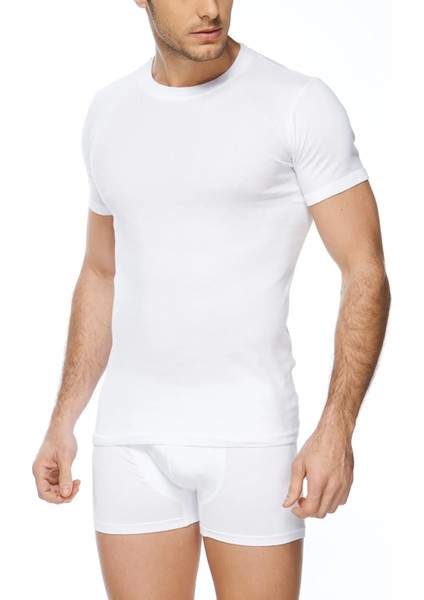 Altunkoza 12'li Paket Erkek 0 Yaka Kısa Kollu Atlet Beyaz 14203 modelleri