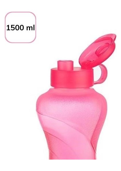 1500ML Kapasiteli Sporcu Tipi Suluk Pratik El Matarası ( Lisinya )