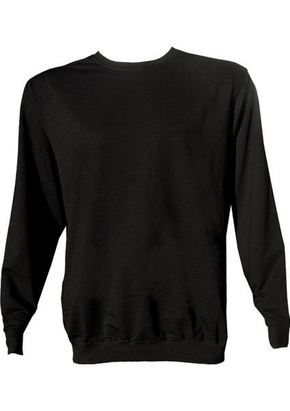 Büyük Beden | Erkek Sweatshirt - Siyah