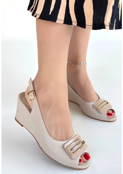Mamba Bej Cilt Dolgu Topuk Ayakkabı fiyatları