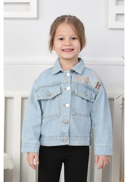 Kız Çocuk Moonch Desenli Kot Ceket fırsatları