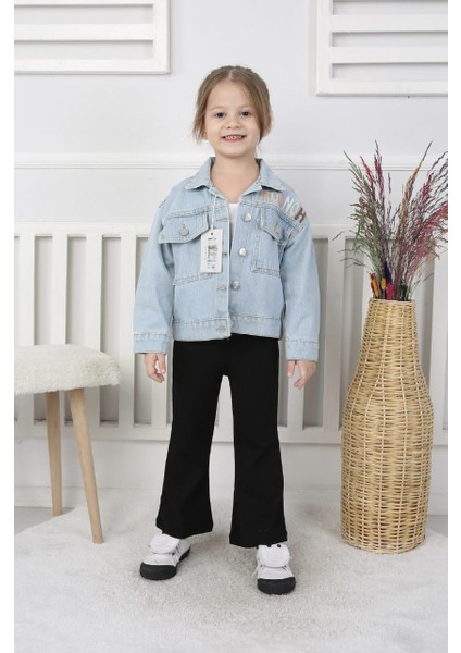 Kız Çocuk Moonch Desenli Kot Ceket indirimleri