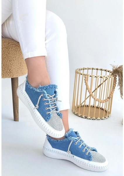 Enber Mavi Kot Bağcıklı Spor Ayakkabı fiyatları