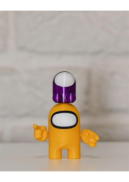 Among Us Sarı Ana Karakter ve Mor Mini Tasarım Figürü 10CM – Kollu 3D Dekoratif Koleksiyonluk Obje fırsatları