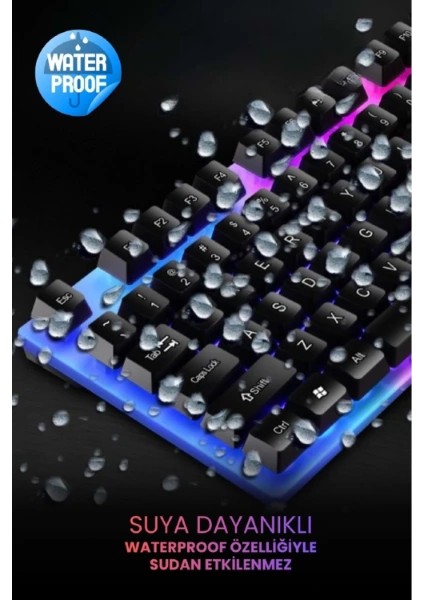 Kablolu Işıklı Gaming Standart Türkçe Q Klavye ve Mouse Seti ( Lisinya ) indirimleri